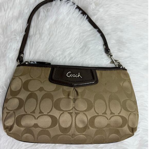 COACH y2k Brown Signature Canvas Wristlet / Mini Purse - Picture 2 of 9